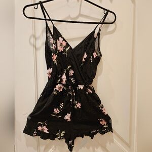 Floral Print Romper